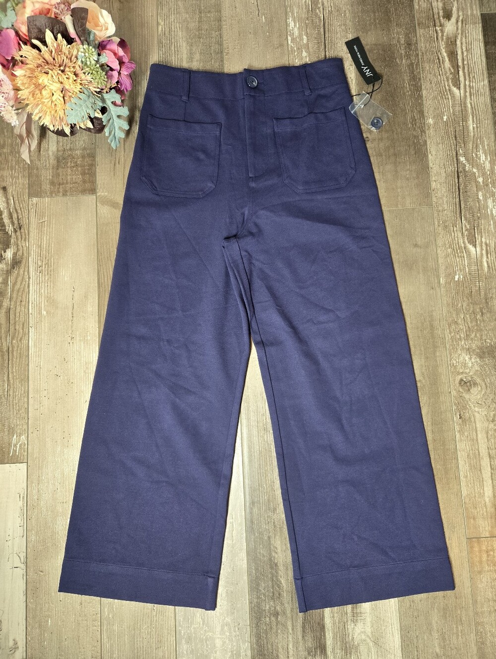 NWT Jones New York JNY Navy Straight‑Leg Dress Pants Women’s Size 8
